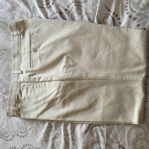 Flat front cream dockers